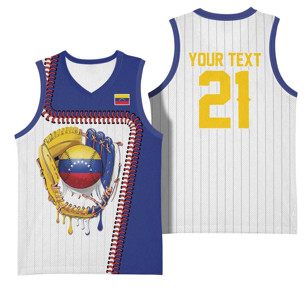 Custom Dripping Baseball Venezuela Basketball Jersey