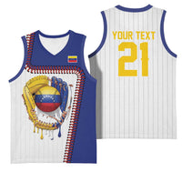 Custom Dripping Baseball Venezuela Basketball Jersey
