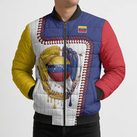 Custom Dripping Baseball Venezuela Bomber Puffer Jacket
