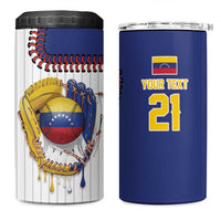 Custom Dripping Baseball Venezuela 4 in 1 Can Cooler Tumbler