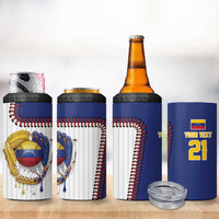 Custom Dripping Baseball Venezuela 4 in 1 Can Cooler Tumbler