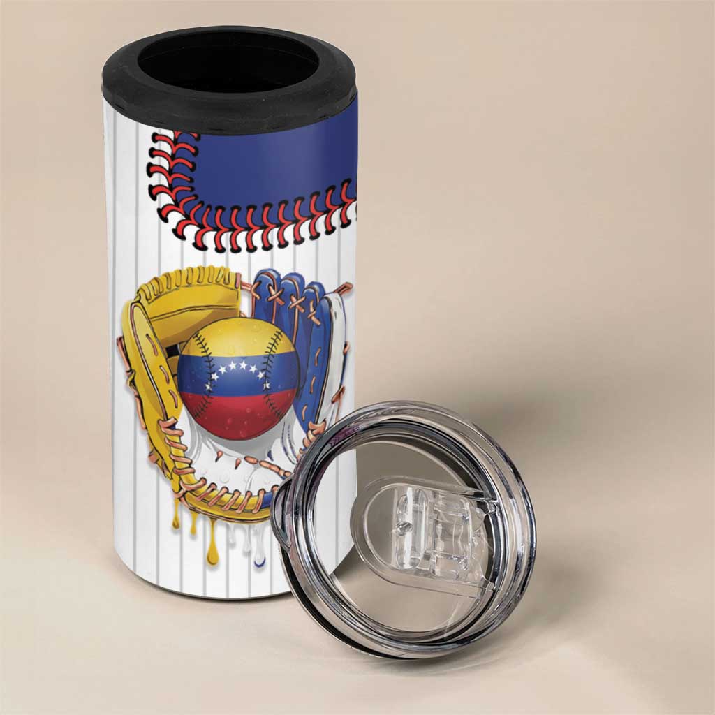 Custom Dripping Baseball Venezuela 4 in 1 Can Cooler Tumbler