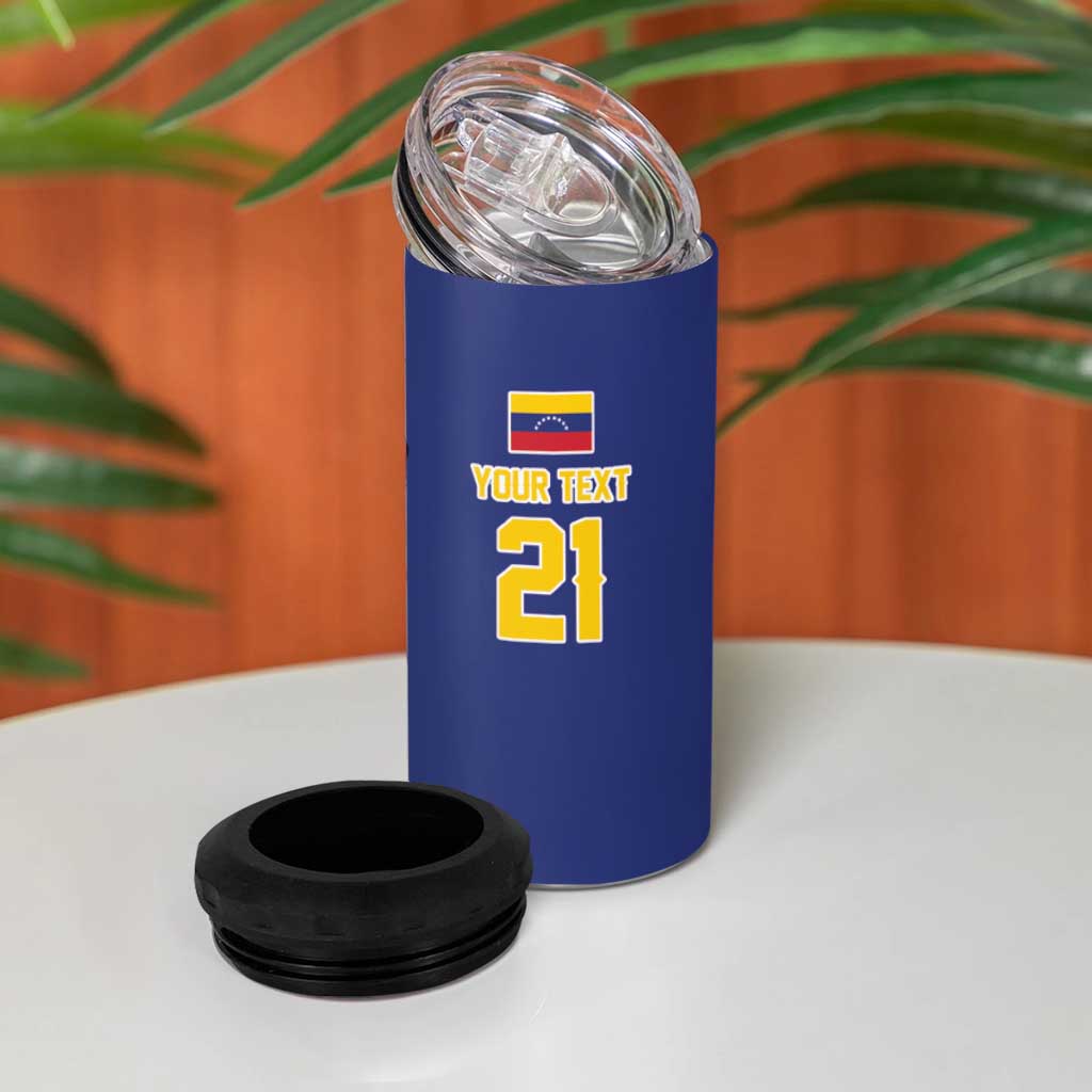 Custom Dripping Baseball Venezuela 4 in 1 Can Cooler Tumbler