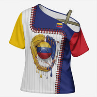 Custom Dripping Baseball Venezuela Cross Shoulder Shirt