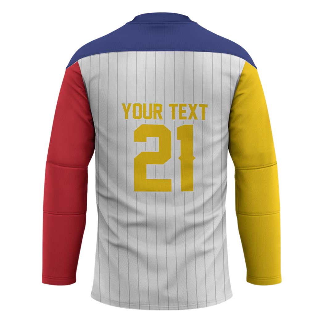 Custom Dripping Baseball Venezuela Hockey Jersey