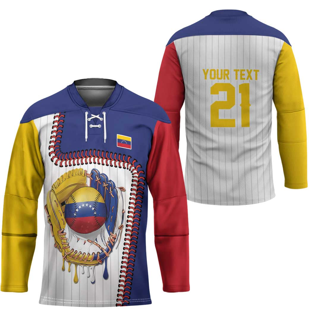 Custom Dripping Baseball Venezuela Hockey Jersey