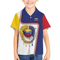Custom Dripping Baseball Venezuela Kid Hawaiian Shirt