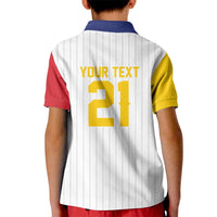 Custom Dripping Baseball Venezuela Kid Polo Shirt