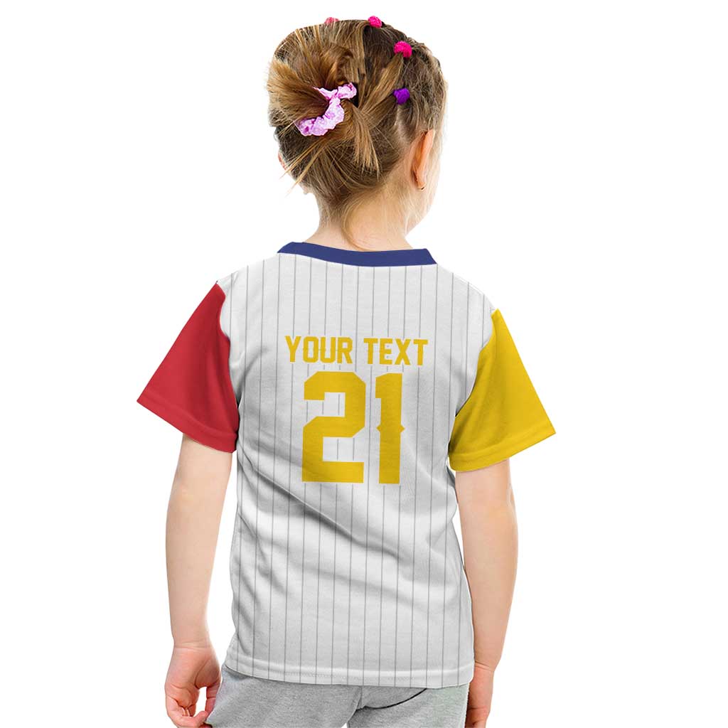 Custom Dripping Baseball Venezuela Kid T Shirt