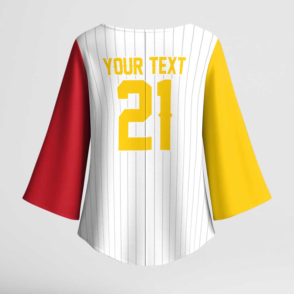 Custom Dripping Baseball Venezuela Kimono Sleeve Blouse