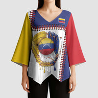 Custom Dripping Baseball Venezuela Kimono Sleeve Blouse