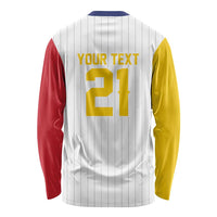 Custom Dripping Baseball Venezuela Long Sleeve Shirt