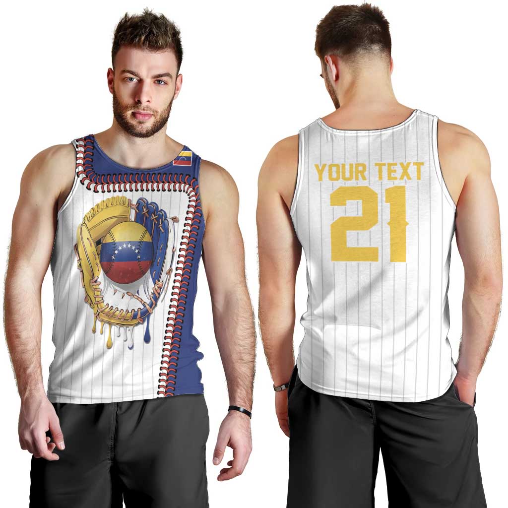 Custom Dripping Baseball Venezuela Men Tank Top