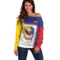 Custom Dripping Baseball Venezuela Off Shoulder Sweater