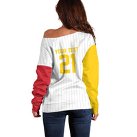 Custom Dripping Baseball Venezuela Off Shoulder Sweater