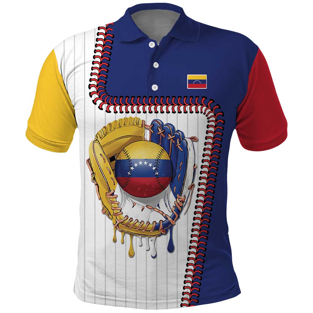 Custom Dripping Baseball Venezuela Polo Shirt