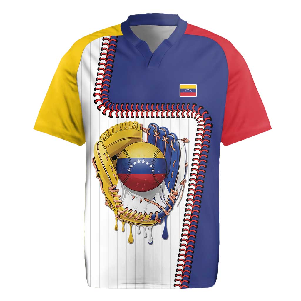 Custom Dripping Baseball Venezuela Rugby Jersey