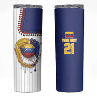 Custom Dripping Baseball Venezuela Skinny Tumbler