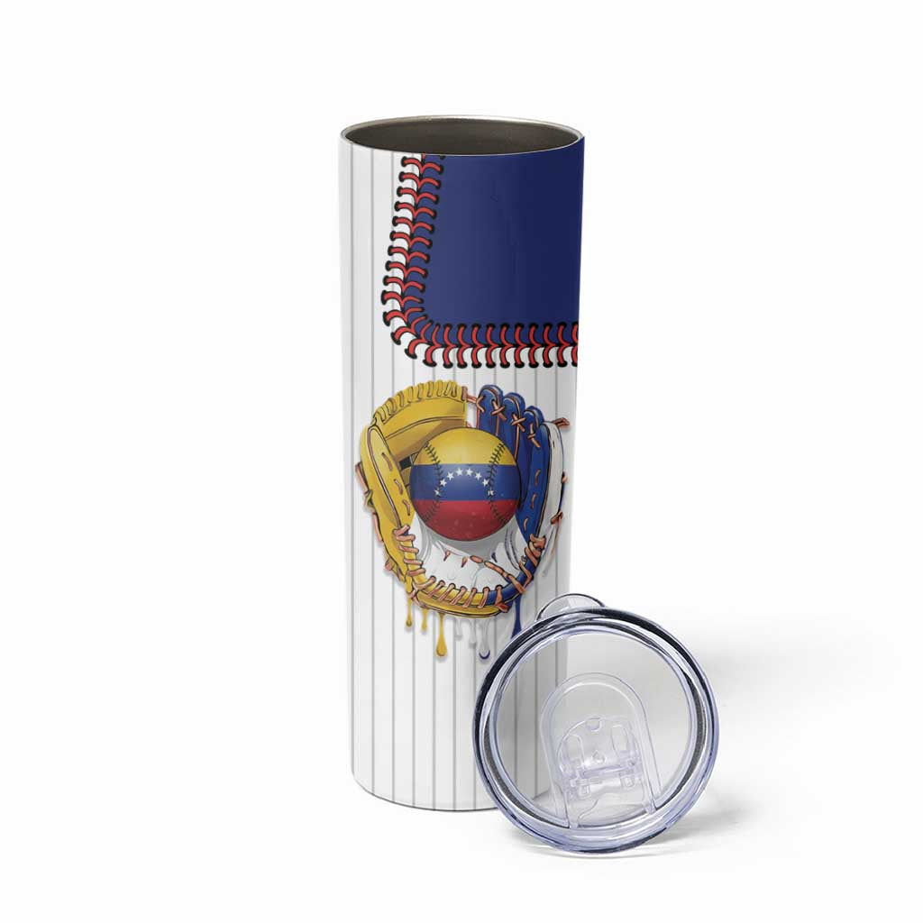 Custom Dripping Baseball Venezuela Skinny Tumbler