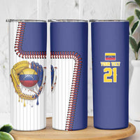 Custom Dripping Baseball Venezuela Skinny Tumbler