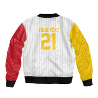 Custom Dripping Baseball Venezuela Sleeve Zip Bomber Jacket