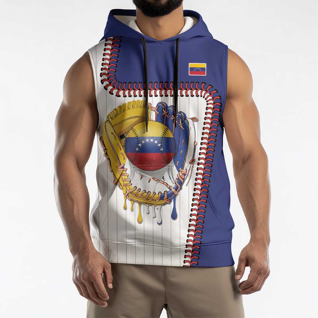 Custom Dripping Baseball Venezuela Sleeveless Hoodie