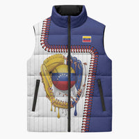 Custom Dripping Baseball Venezuela Sleeveless Puffer Jacket
