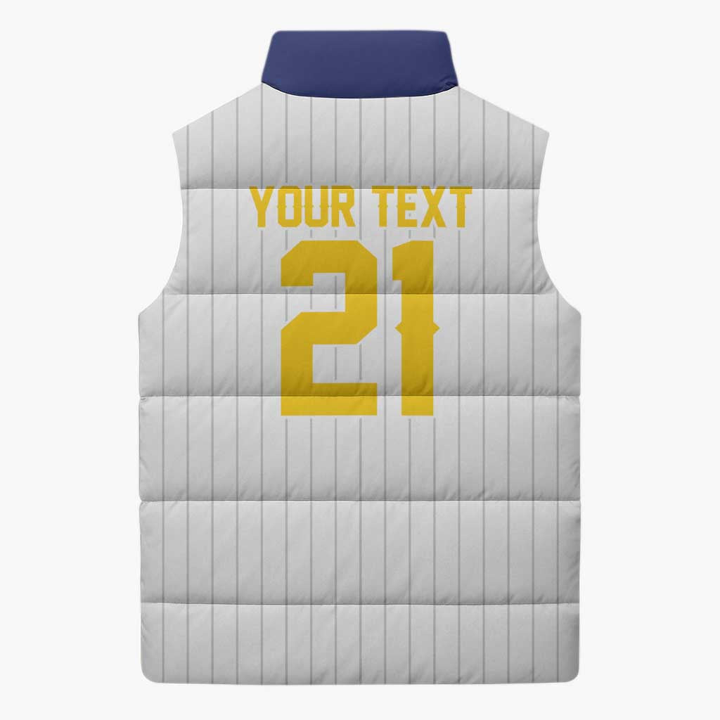 Custom Dripping Baseball Venezuela Sleeveless Puffer Jacket