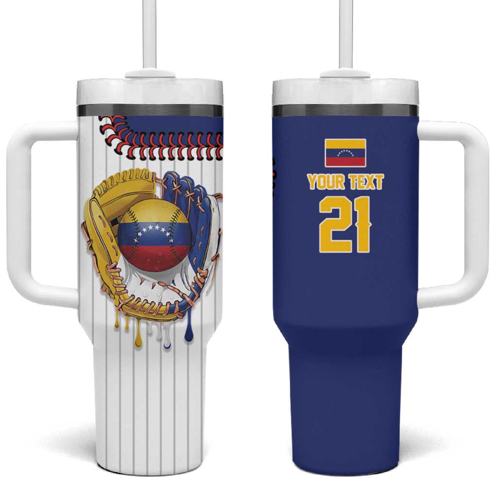Custom Dripping Baseball Venezuela Tumbler With Handle