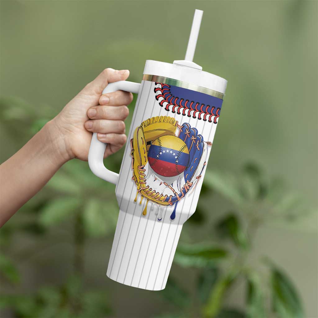 Custom Dripping Baseball Venezuela Tumbler With Handle