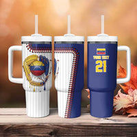Custom Dripping Baseball Venezuela Tumbler With Handle