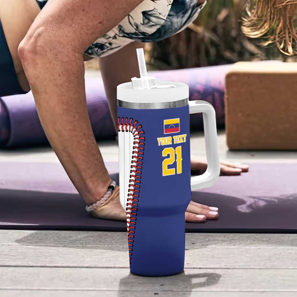 Custom Dripping Baseball Venezuela Tumbler With Handle