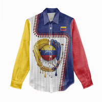 Custom Dripping Baseball Venezuela Women Casual Shirt