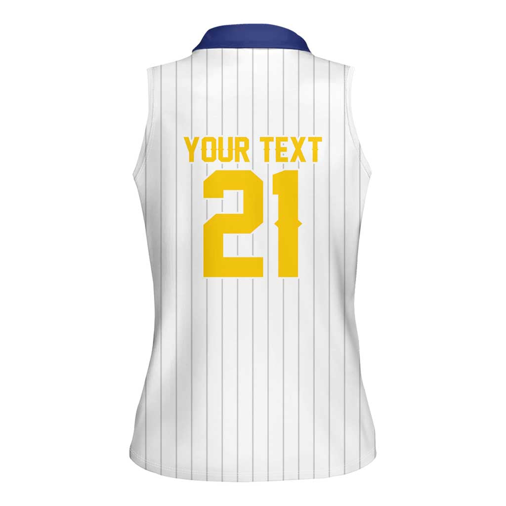 Custom Dripping Baseball Venezuela Women Sleeveless Polo Shirt