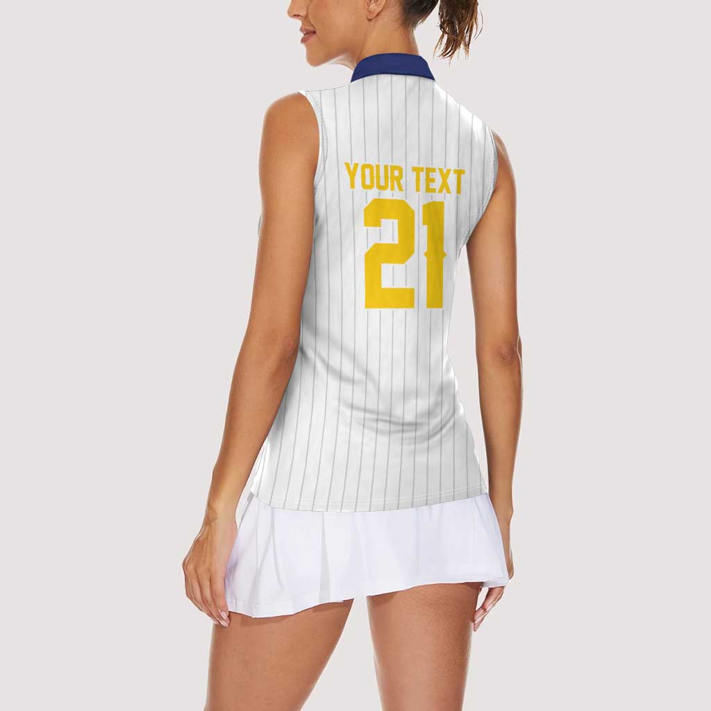 Custom Dripping Baseball Venezuela Women Sleeveless Polo Shirt