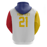 Custom Dripping Baseball Venezuela Zip Hoodie