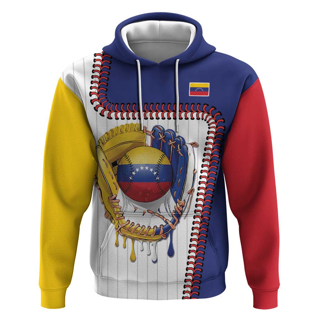 Custom Dripping Baseball Venezuela Zip Hoodie