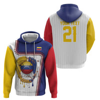 Custom Dripping Baseball Venezuela Zip Hoodie