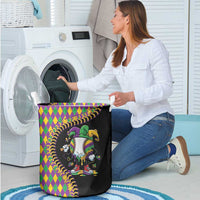 Dripping Baseball Mardi Gras Laundry Basket Throw me Something Mister!