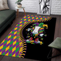Dripping Baseball Mardi Gras Area Rug Throw me Something Mister!