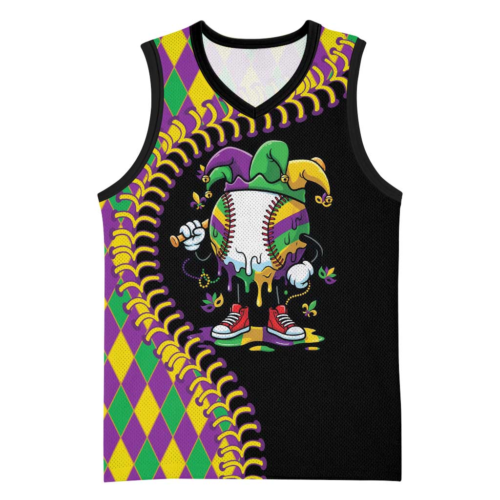 Dripping Baseball Mardi Gras Basketball Jersey Throw me Something Mister!