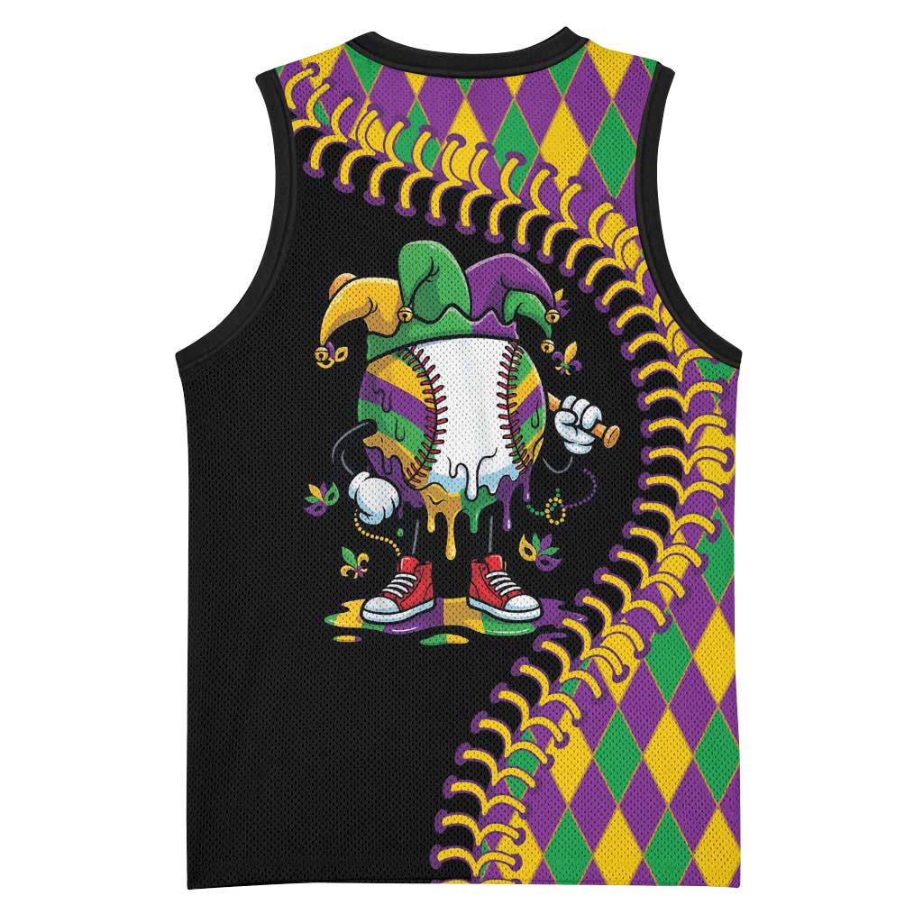 Dripping Baseball Mardi Gras Basketball Jersey Throw me Something Mister!