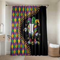 Dripping Baseball Mardi Gras Bathroom Set Throw me Something Mister!