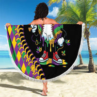 Dripping Baseball Mardi Gras Beach Blanket Throw me Something Mister!
