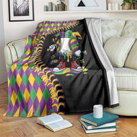 Dripping Baseball Mardi Gras Blanket Throw me Something Mister!