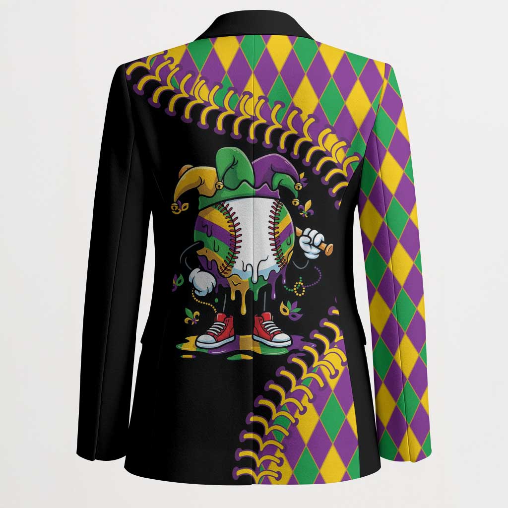 Dripping Baseball Mardi Gras Blazer Throw me Something Mister!