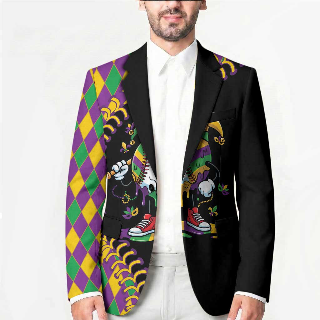 Dripping Baseball Mardi Gras Blazer Throw me Something Mister!