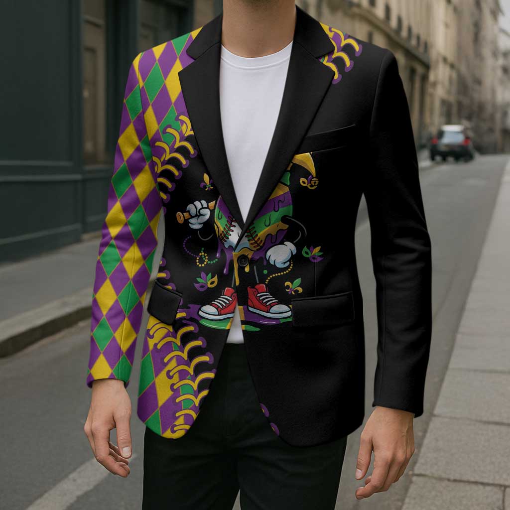 Dripping Baseball Mardi Gras Blazer Throw me Something Mister!