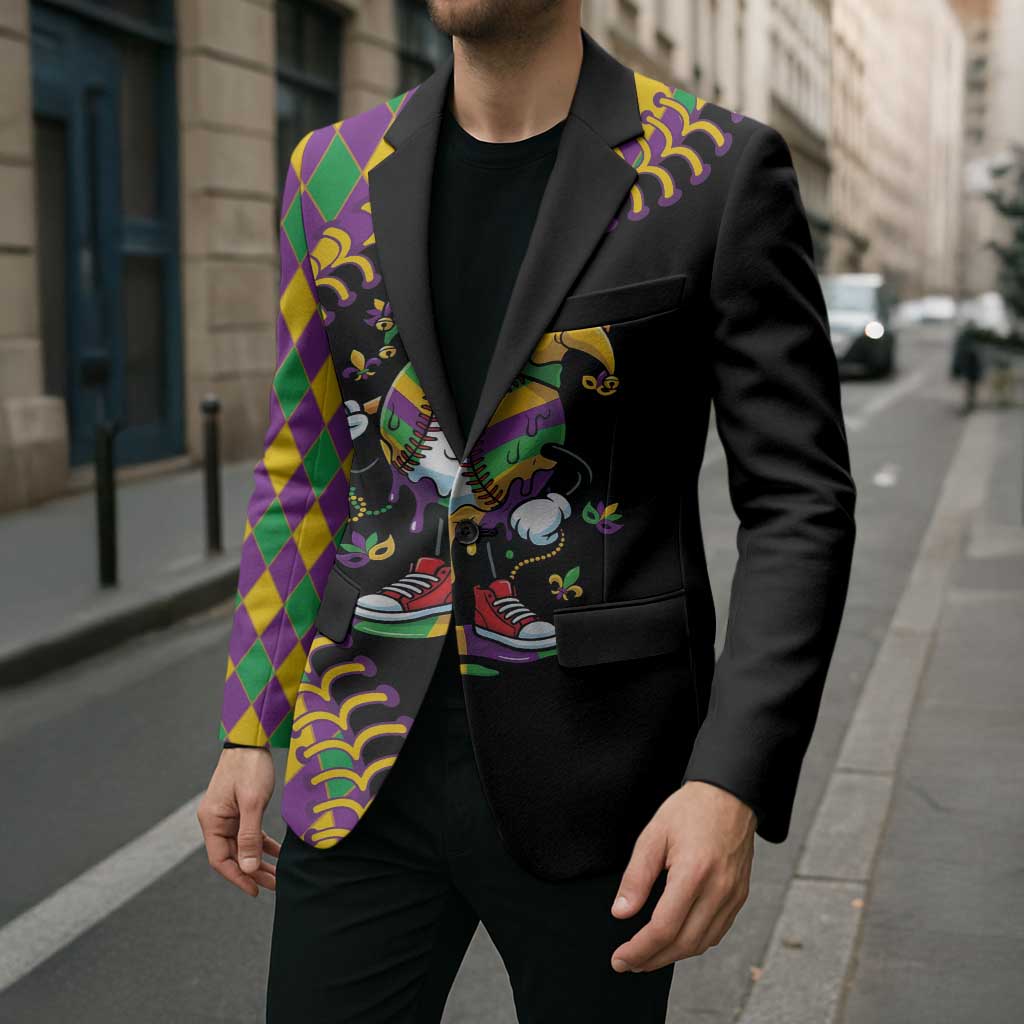 Dripping Baseball Mardi Gras Blazer Throw me Something Mister!