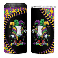 Dripping Baseball Mardi Gras 4 in 1 Can Cooler Tumbler Throw me Something Mister!